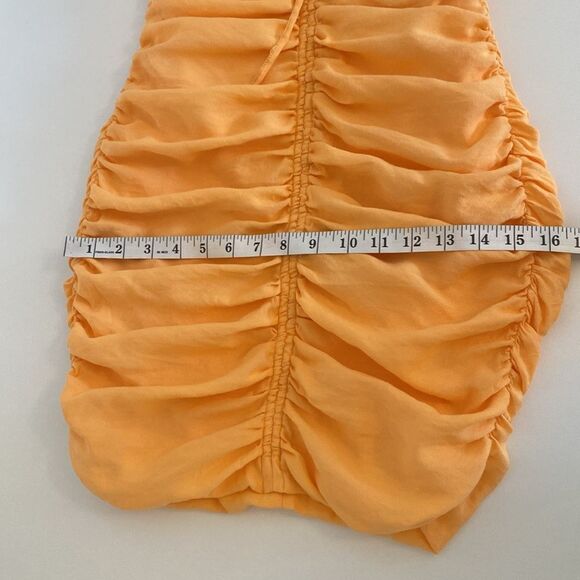 Guess Creamsicle Kiki Mini Ruched Dress Size 0 - Picture 13 of 14
